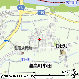 福岡県みやま市瀬高町小田1040周辺の地図