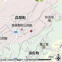 長崎県佐世保市高梨町156周辺の地図