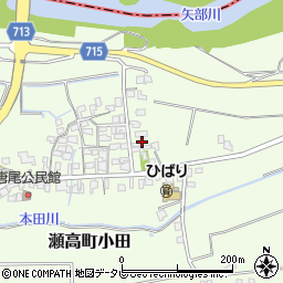 福岡県みやま市瀬高町小田1087周辺の地図
