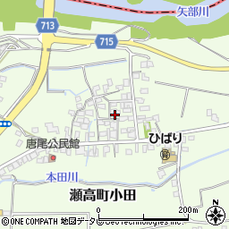 福岡県みやま市瀬高町小田1056周辺の地図