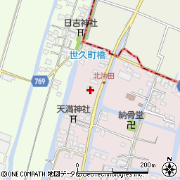 福岡県柳川市西浜武92周辺の地図