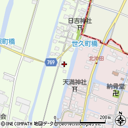 福岡県柳川市田脇502周辺の地図