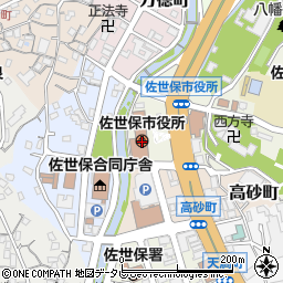 長崎県佐世保市周辺の地図