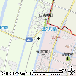 福岡県柳川市田脇496周辺の地図