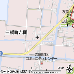 福岡県柳川市三橋町吉開593周辺の地図