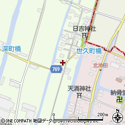 福岡県柳川市田脇498周辺の地図