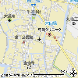 福岡県柳川市間周辺の地図