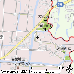 福岡県柳川市三橋町吉開302周辺の地図