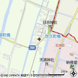 福岡県柳川市田脇375周辺の地図