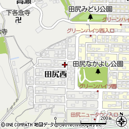 大分県大分市田尻西2-14周辺の地図
