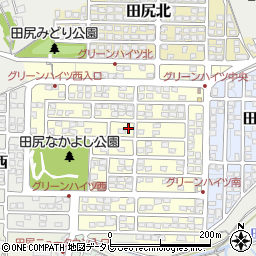 大分県大分市田尻中央周辺の地図