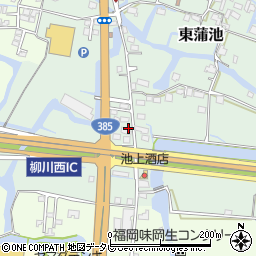 福岡県柳川市東蒲池78周辺の地図