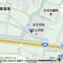 福岡県柳川市東蒲池164周辺の地図