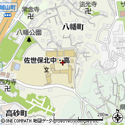 長崎県立佐世保北高等学校周辺の地図