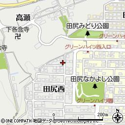 大分県大分市田尻西1-2周辺の地図