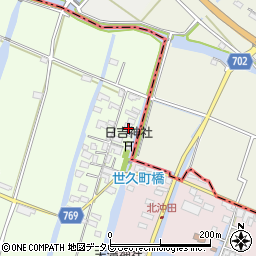 福岡県柳川市田脇458周辺の地図