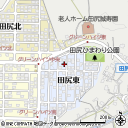 大分県大分市田尻東1-14周辺の地図