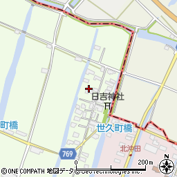 福岡県柳川市田脇461周辺の地図