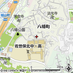 長崎県佐世保市八幡町周辺の地図