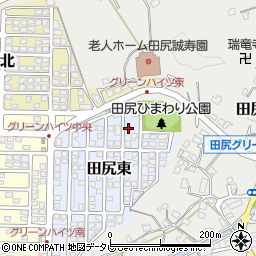 大分県大分市田尻東2-12周辺の地図