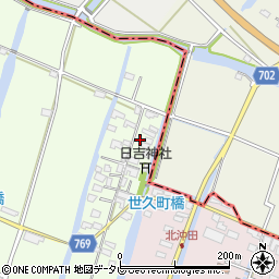 福岡県柳川市田脇457周辺の地図