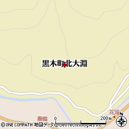 福岡県八女市黒木町北大淵周辺の地図