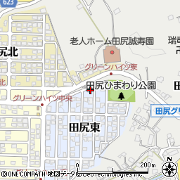 大分県大分市田尻東2-5周辺の地図