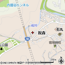 宇和島道路舗装株式会社　祝森砕石場周辺の地図