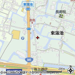 福岡県柳川市東蒲池87周辺の地図