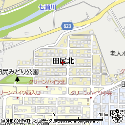 大分県大分市田尻北周辺の地図