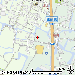福岡県柳川市東蒲池1535周辺の地図