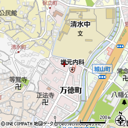 長崎県佐世保市万徳町周辺の地図