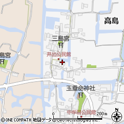福岡県柳川市高島周辺の地図