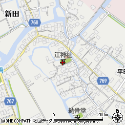 江神社周辺の地図