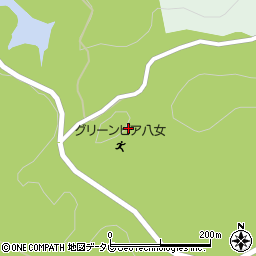 グリーンピア八女周辺の地図