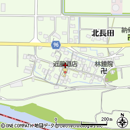 福岡県筑後市北長田671-1周辺の地図