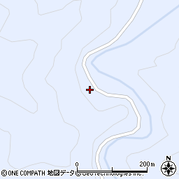 愛媛県北宇和郡松野町上家地208周辺の地図