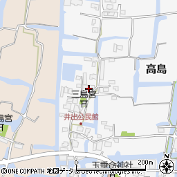 福岡県柳川市高島392周辺の地図