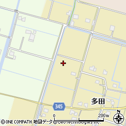 佐賀県杵島郡白石町多田周辺の地図