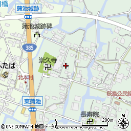 福岡県柳川市東蒲池1442周辺の地図