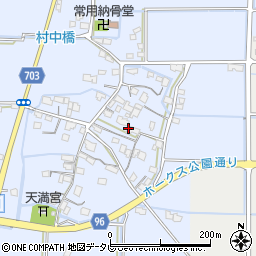 福岡県筑後市常用周辺の地図