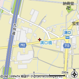 福岡県筑後市溝口502-2周辺の地図