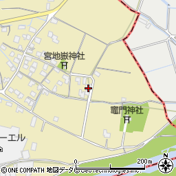 福岡県筑後市溝口1587-4周辺の地図