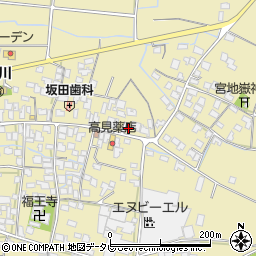 福岡県筑後市溝口1124周辺の地図