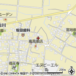 福岡県筑後市溝口1129-1周辺の地図