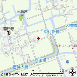 福岡県三潴郡大木町三八松1354周辺の地図