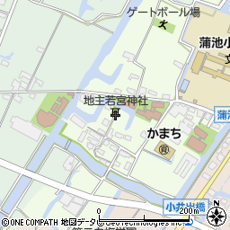 地主若宮神社周辺の地図