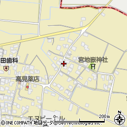 福岡県筑後市溝口1101-3周辺の地図