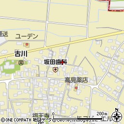 福岡県筑後市溝口981-1周辺の地図
