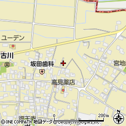 福岡県筑後市溝口周辺の地図